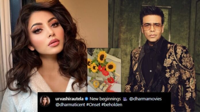 Urvashi Rautela signed by Karan Johar’s Dharma Productions